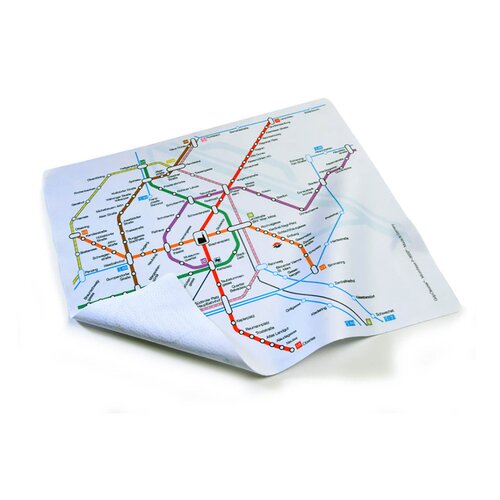 Brillenputztuch als Netz- oder Stadtplan