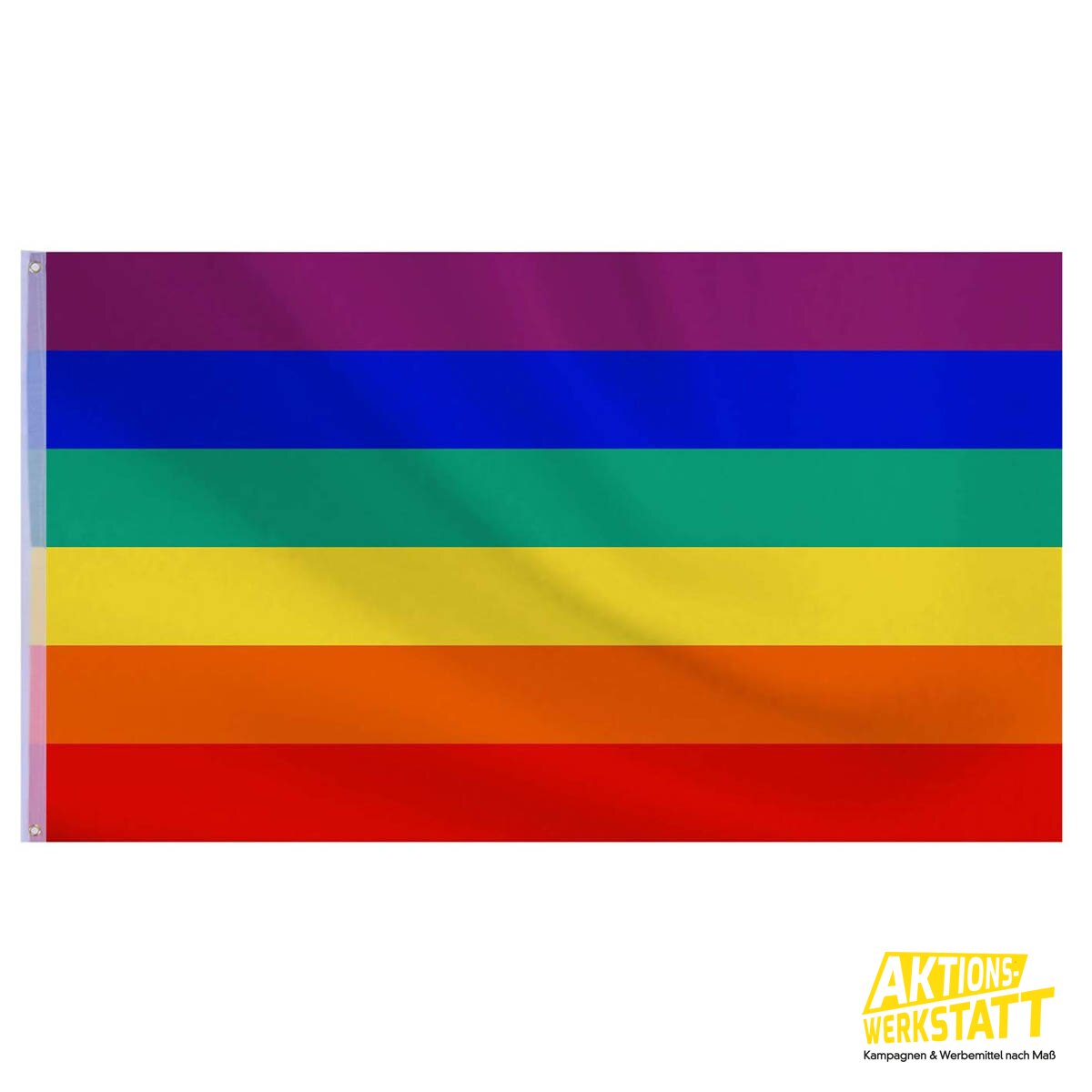 Friedensfahne 250 x 150 cm mit Ösen Peace Flag Flagge Regenbogen bunte Fahne 